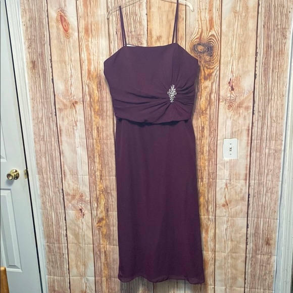 Evening Gown Modern Maids Purple Gown Size 26W with Jacket with Silver Jewels - Picture 9 of 15